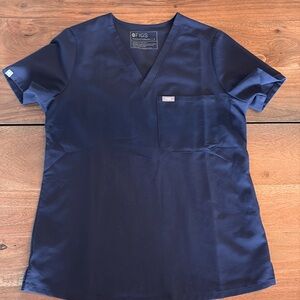 Figs Catarina Scrub Top Navy